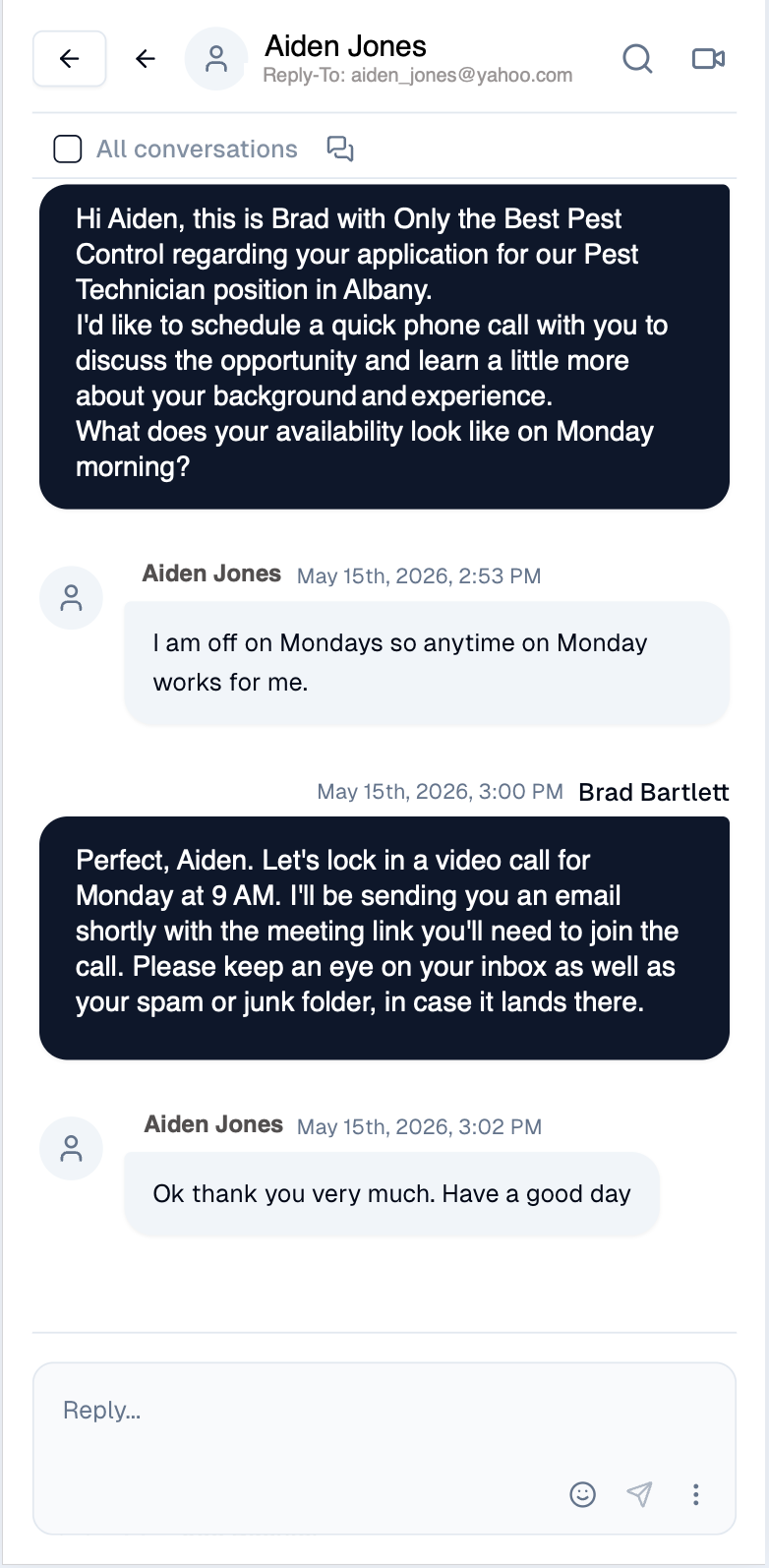 HRGP Texting conversation